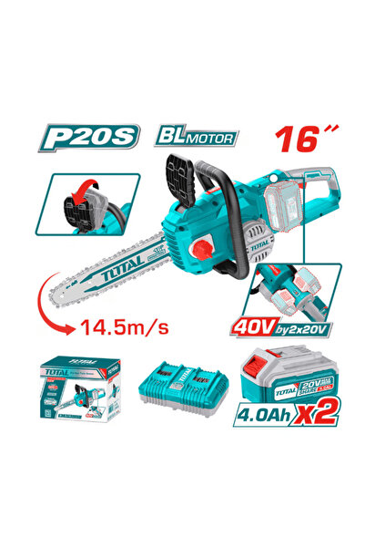 TOTAL TGSLI401682 battery-powered chainsaw