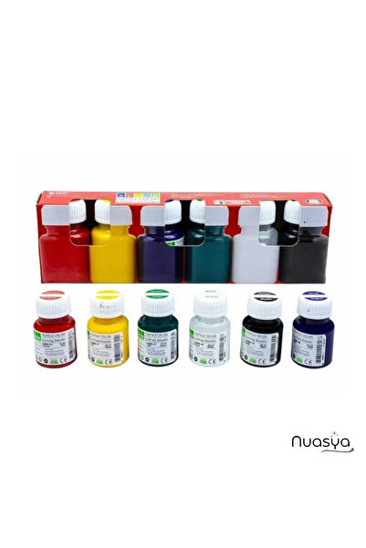 Südor 6 Renk Kumaş Boyası Seti – Su Bazlı, Canlı ve Kalıcı Renkler - Tişört, ...
