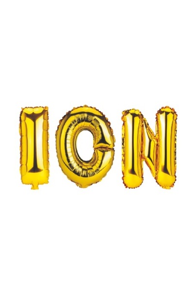 OEM Σετ μπαλονιών με το όνομα «Ion», χρυσό, 40 cm