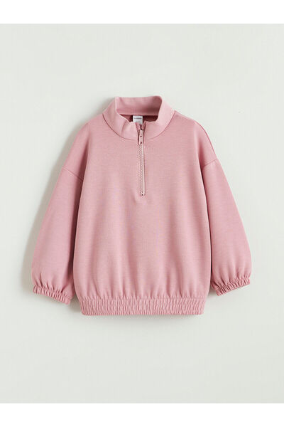 LC Waikiki Vizyon New Season Stand Collar Girls' Sweatshirt