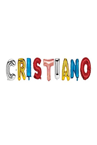 OEM Σετ μπαλονιών με το όνομα «Cristiano», πολύχρωμο, 40 cm