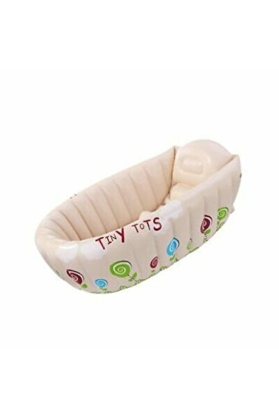 zola Cădiță gonflabilă pentru bebeluși, ZOLA, crem cu model, 91 x 61 x 29 cm