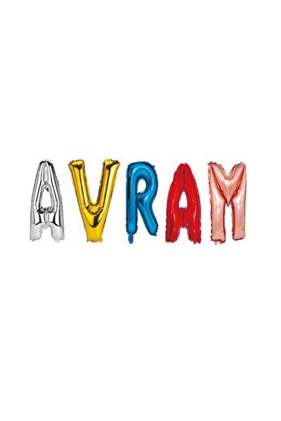 OEM Avram Name Balloon Set, Multicolor, 40 cm