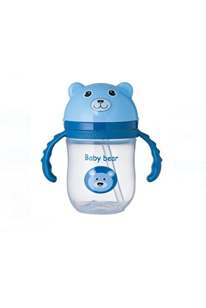 OEM Cană de antrenament Blue Teddy cu pai și mânere 235 ml