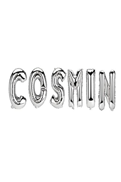 OEM Balloon Set Name Cosmin, Silver, 40 cm
