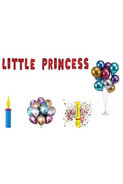 OEM Set de baloane Mică Prințesă, Decor pentru Tort, 75 buc, Roșu