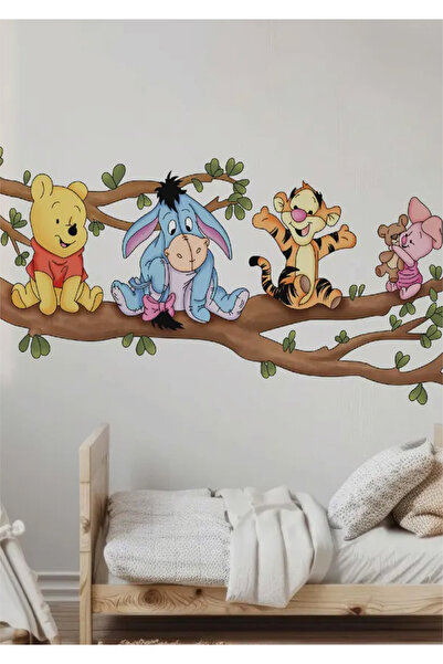 WALLHUMAN Ağaçtaki Hayvanlar Çocuk Odası Duvar Sticker