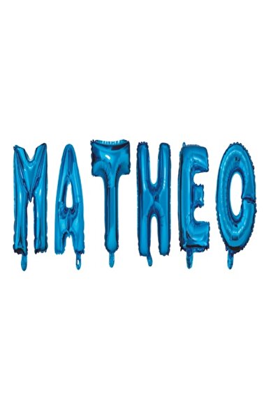 OEM Σετ μπαλονιών Matheo Name, μπλε, 40 cm