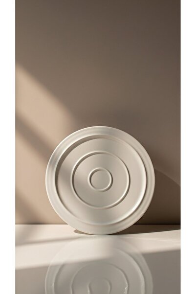 KHAKMA Home 31 cm White Porcelain Serving Plate – Presentation Plate |   Breakfast Ordövr Plate