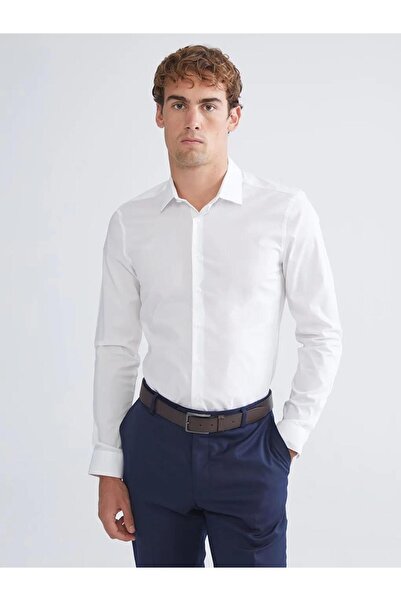 LC Waikiki Ανδρικό πουκάμισο με μακρύ μανίκι LCWAIKIKI Classic Extra εφαρμοστό Gabardine