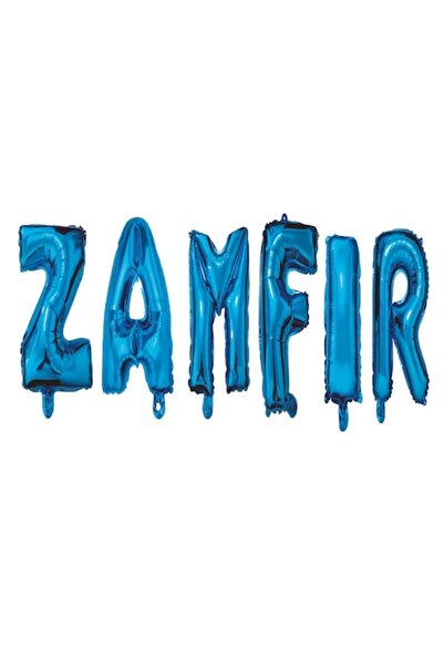 OEM Set baloane cu litere Nume Zamfir, Albastru, 40 cm