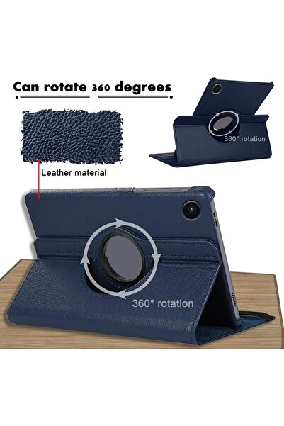 m.tk moveteck Samsung Galaxy Tab A11 8.7 Inch Compatible Tablet Case 360 Rotatable Stand Protective Cover + Pen X130