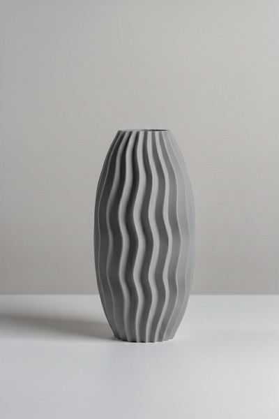 Smile3D Dekoratif Dokulu Vazo 20 cm 3d Ağır Baskı