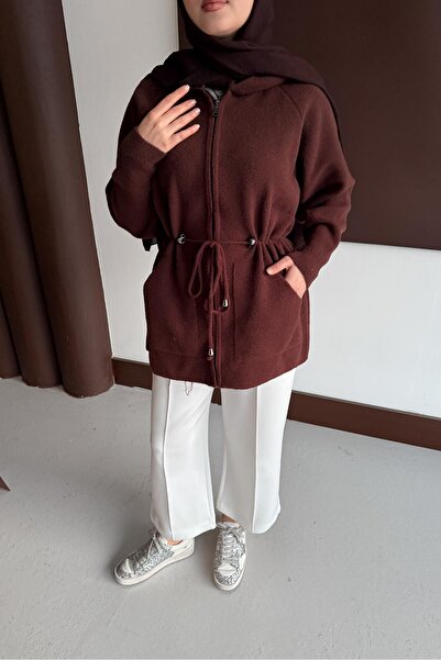 Rimel Moda Goldfox Cardigan Cap Brown