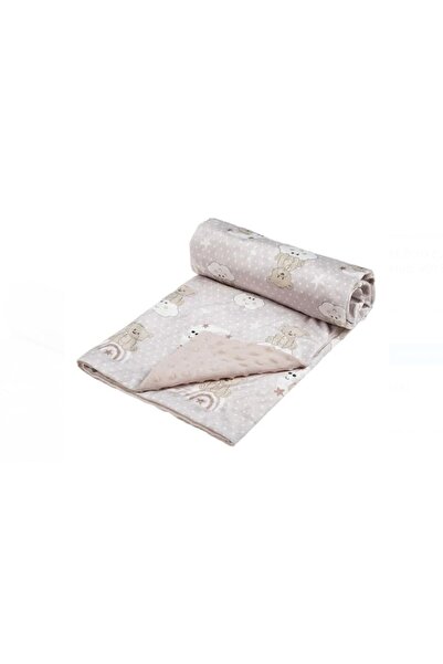 OEM Velvet Ecru Double-Sided Bear Blanket for Babies 90x80cm