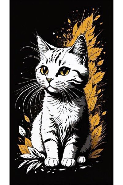 ALAYRA International لوحة فنية جدارية مؤطرة من قماش ملون لقطط صغيرة لطيفة - د...