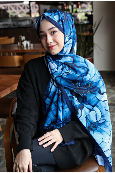 Ms Chose شال قطن ناعم منقوش