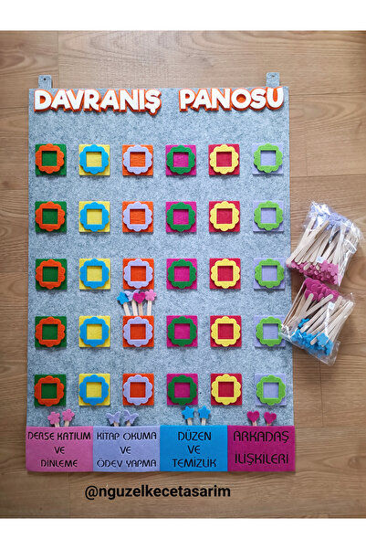 KECENGUZELTASARIM Keçe Davranış Panosu, Davranış Ödül Panosu - 30 Kişilik - 1...