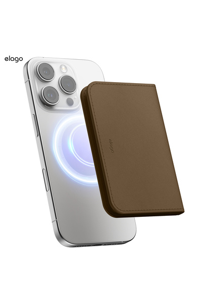 Elago Manyetik Vegan Deri Kartlık – 4 Kart Kapasiteli MagSafe Uyumlu Telefon ...