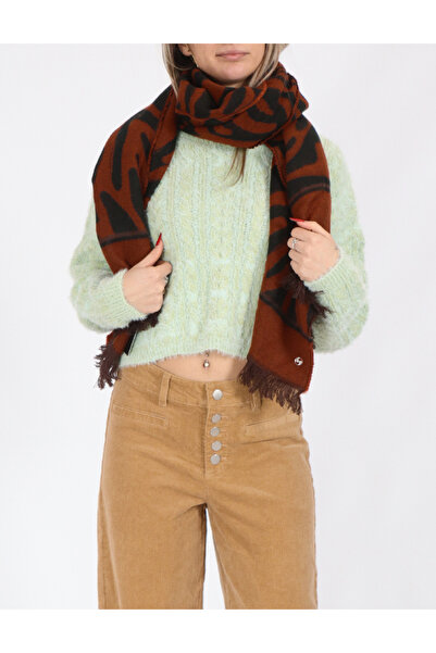 comma Scarf, Brown/Black