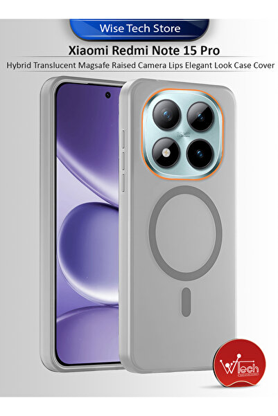 Wtech غطاء حماية هجين شفاف مع كاميرا ماج سيف مرتفعة لهاتف شاومي ريدمي نوت 15 ...