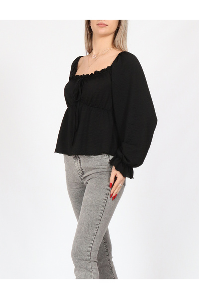 PIECES Blouse, Black