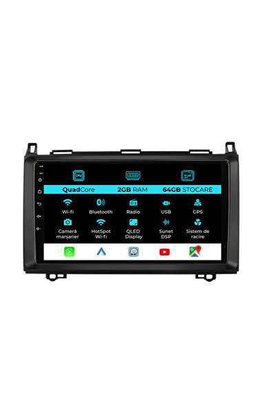 NavStore Navigatie Mercedes Vito Sprinter Viano B200 A B Class(2005-2012),9Inch,2Gb Ram,64Gb Stocare,Carplay