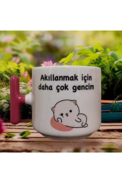 GameFruy أنا أصغر سناً لكي أكن أكثر ذكاءً. كوب إسبيريلي مزدوج الجوانب مطبوع كوب - هدية قهوة من السيراميك