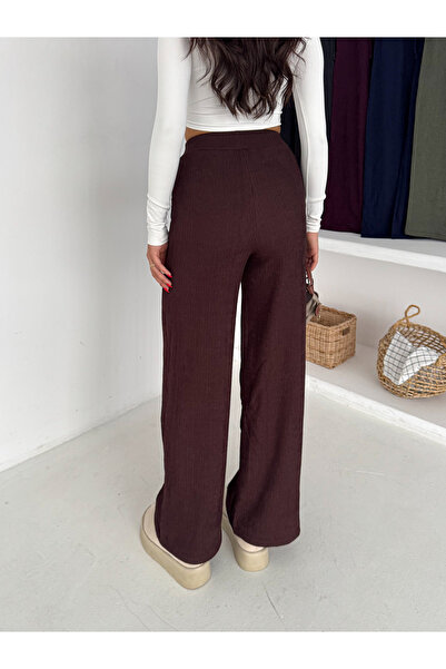 winmoda Meloni Fabric Extra Flexible Wide Leg Trousers – Extra Stretch Meloni Wide Leg Pants