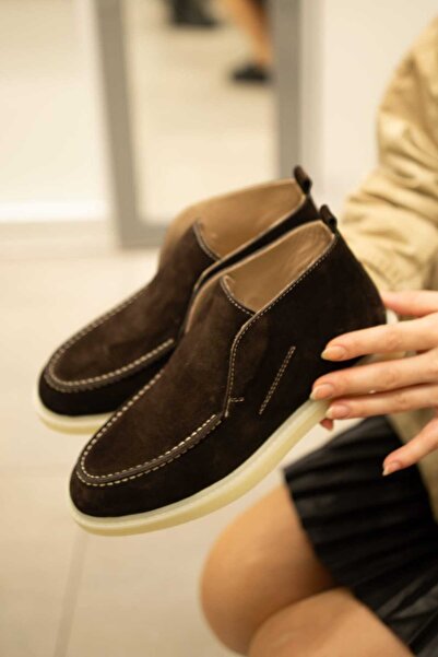 EREN SHOES BAG Μποτάκια BOTIE από γνήσιο δέρμα σουέτ με σόλα από καουτσούκ