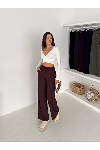 TheyYou Παντελόνι Meloni Fabric Extra Stretch Wide Leg – Παντελόνι Extra Stretch Meloni φαρδύ μπατζάκι