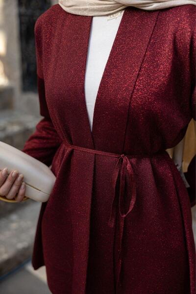 Şulemoda Giyim Victoria Silvery Set Burgundy