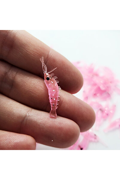 Megsaydin 2.5 cm 0.3 gr Mikro Silikon Karides – 100’lü Mini Yem Seti