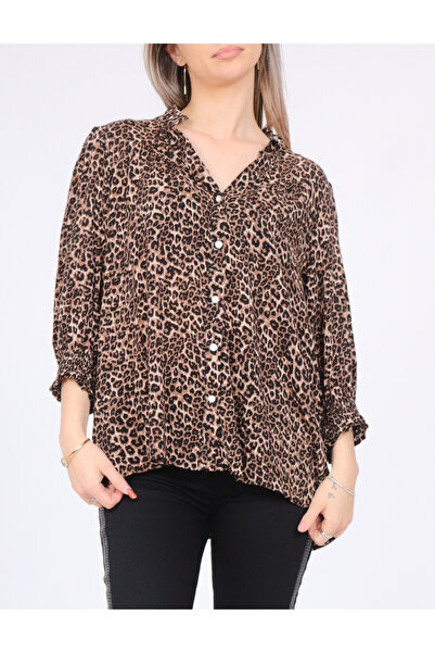 PIECES Shirt, Animal print