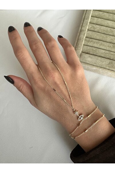 ringbox Gold Çubuklu Zincir Göz Şahmeran