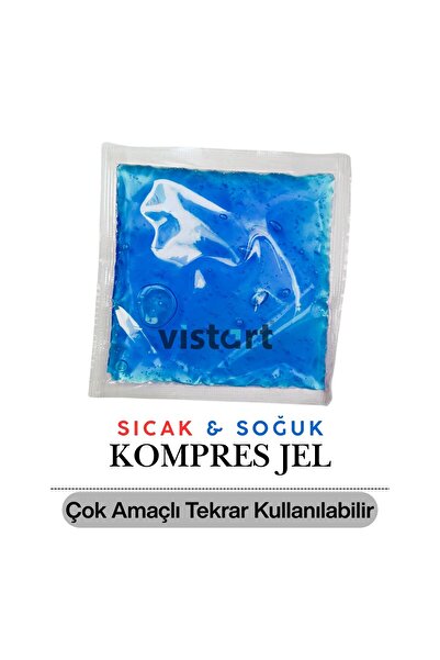 Vistart Ezilme Şişlik Soğuk Kompres Jel Buz Torbası Acil Yardım Buz Jeli 13x13 cm 2 Adet