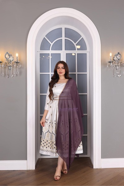 modern designer جلابيه رمضانيه بشال جانبي