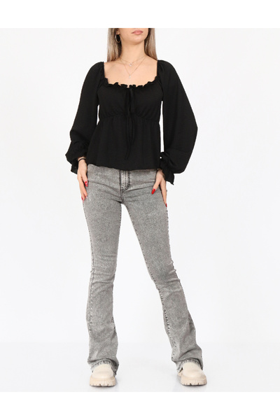 PIECES Blouse, Black