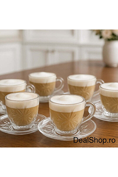 Sunstar Set of 6 Kaveh 190 ml Glass Coffee/Tea Cups - Elegance and Refinement