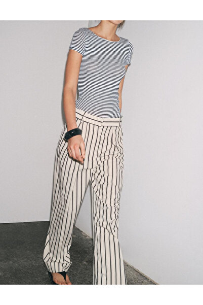 Evendi T-shirt, white/navy blue