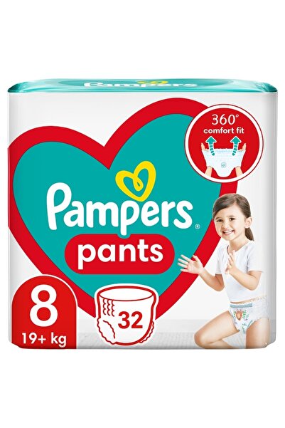 Pampers Pants Size 8 Jumbo Pack - 96 pcs (3x32), 17+ kg, with Stop & Protect