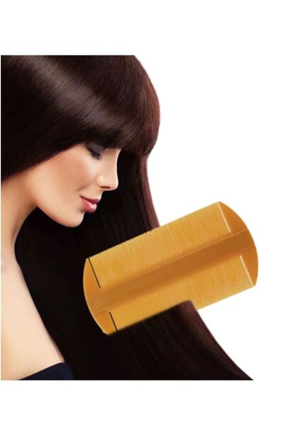 The comprehensive house مشط مزدوج لإزالة القمل، برتقالي