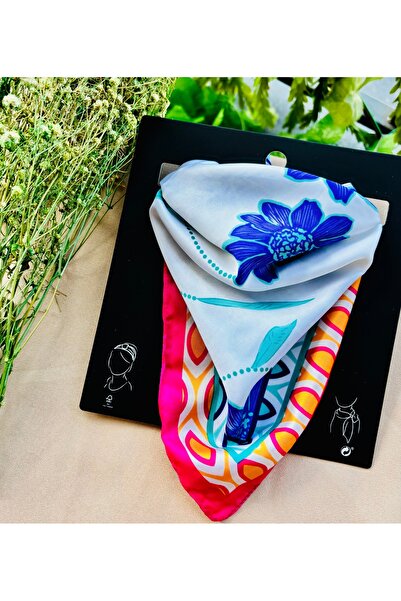 Markiz Takı Pink Multi-Colored Brand Scarf 70*70
