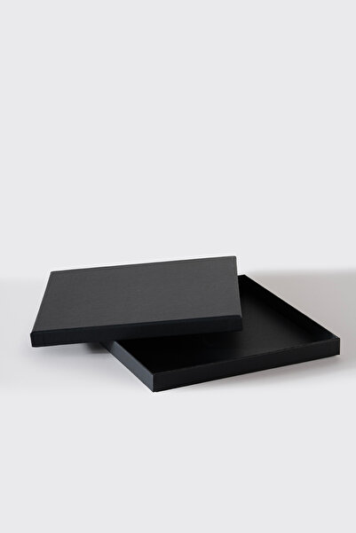 Miligram Paper 23,5x23,5x2 cm Siyah Sert Mukavva Eşarp Kutusu