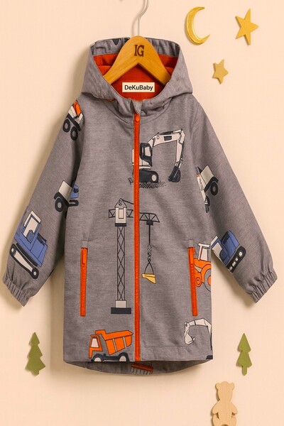 DeKuBaby Νέα σεζόν Μηχανήματα Κατασκευών με μοτίβο, βαμβακερή επένδυση, παιδι...