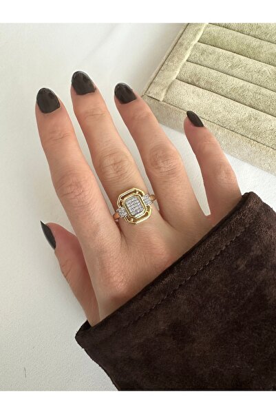 ringbox Double Color Quadrilateral Ring