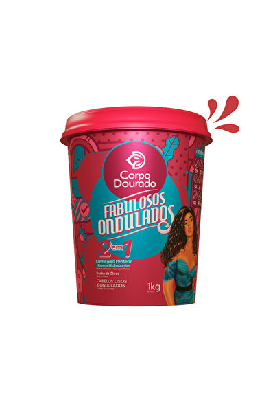 corpodourado كريم كوربو دورادو فابيولوسوس للشعر المموج 2 في 1 بزيت بذور القطن والمر والمكاديميا والزيتون