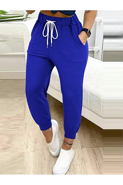 SPORTİVEA Büyük Beden Uzun Eşofman Altı Lastikli Günlük Rahat Spor