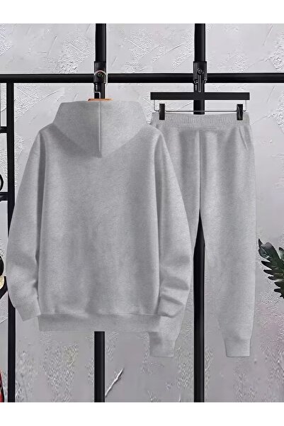 PAVRO Tracksuit Set Sweatshirt Jogger - Oversized Fleece-Lined New Losang Printed Hooded