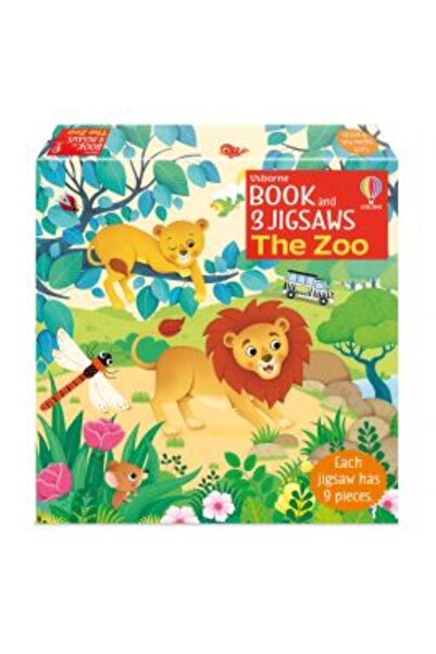 Usborne Book and 3 Jigsaws: The Zoo